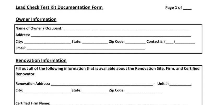 The right way to fill in test form documentation sample step 1