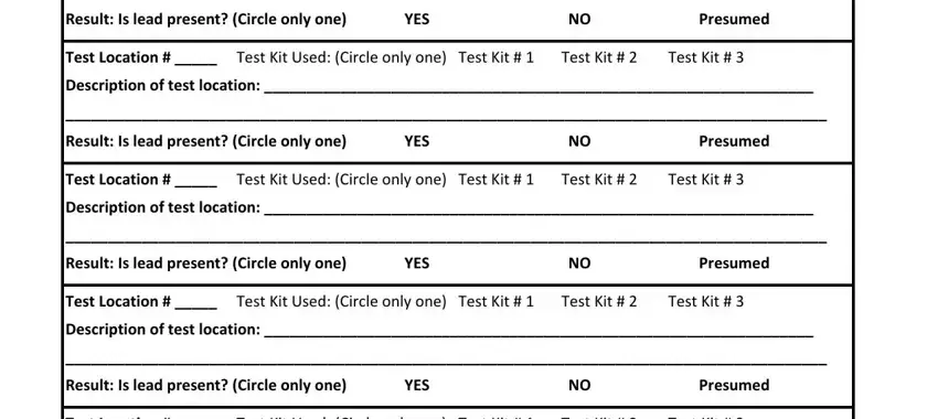 How one can fill in test form documentation sample part 5
