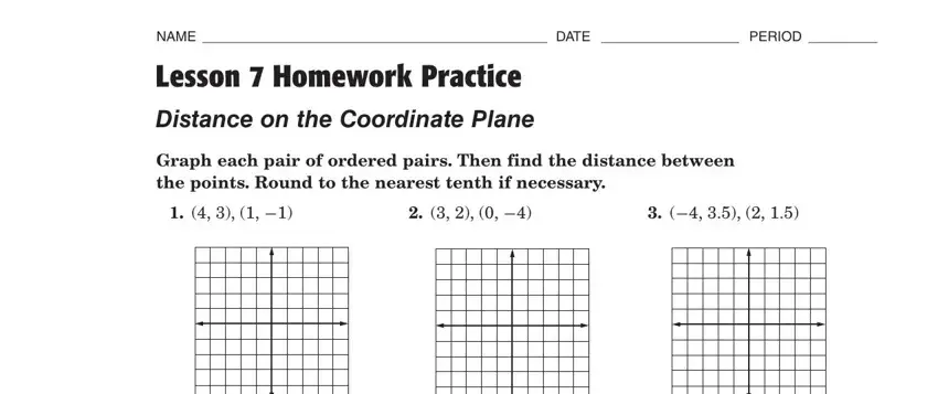The way to prepare lesson 7 extra practice distance on the coordinate plane stage 1