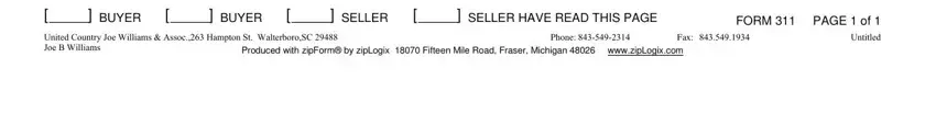 Fax, SELLER HAVE READ THIS PAGE, and SELLER inside sc due diligence