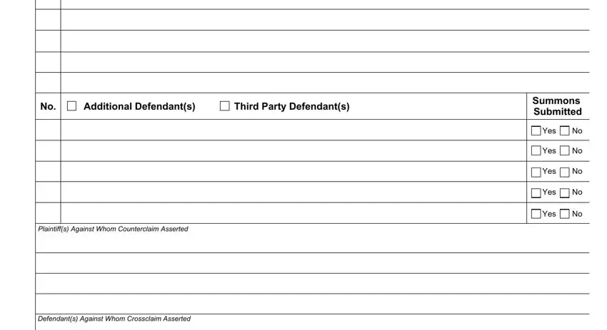 Yes, Additional Defendants Third Party, and Summons Submitted inside aoc cover sheet