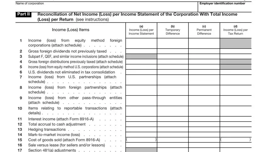 Income Loss per, Page, and equity method of Form 1120S Schedule M 3