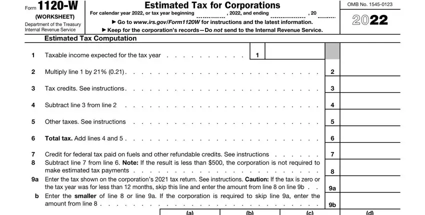 Tips on how to fill in form 1120 payment voucher portion 1