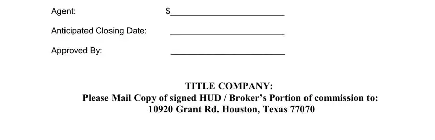 Approved By, Grant Rd Houston Texas, and Anticipated Closing Date in texas disbursement commission