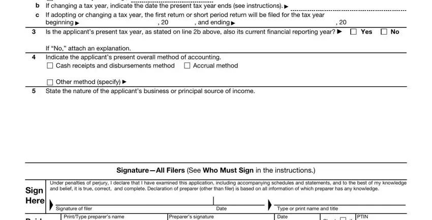 Filling in part 2 of form1128