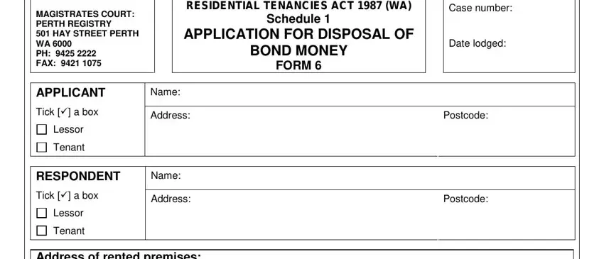 application for disposal of bond money writing process outlined (step 4)
