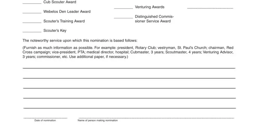 How you can complete district award of merit certificate template portion 2