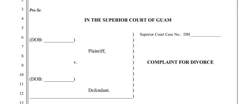 Learn how to prepare superior court of guam forms stage 1