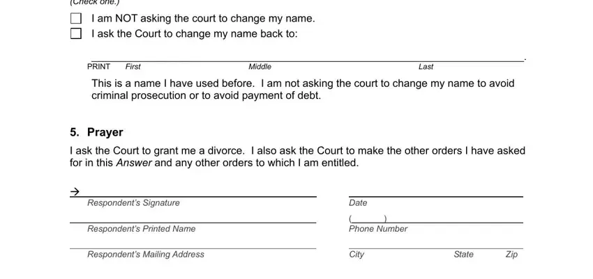answer texas divorce form conclusion process shown (portion 5)