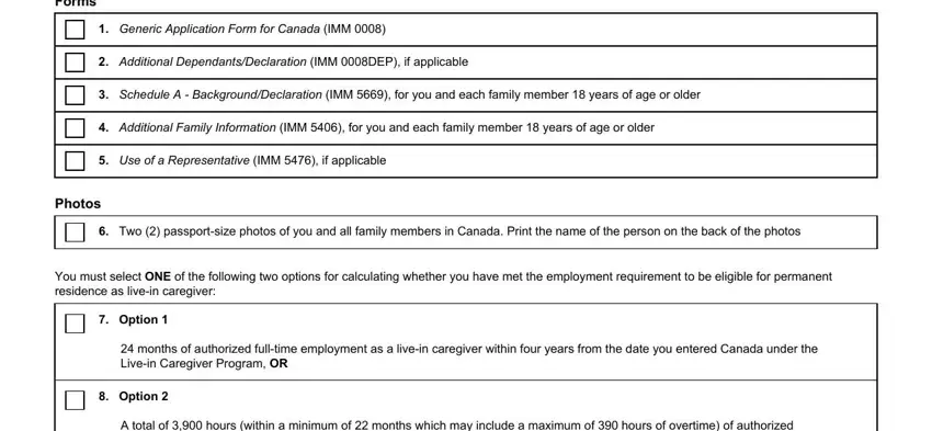 Find out how to fill in application for caregiver portion 1