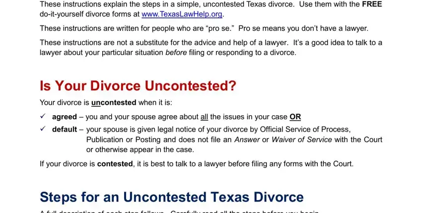 Tips to complete divorce form b step 3
