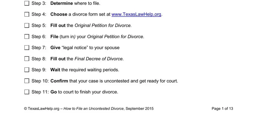 How you can fill in divorce form b step 4