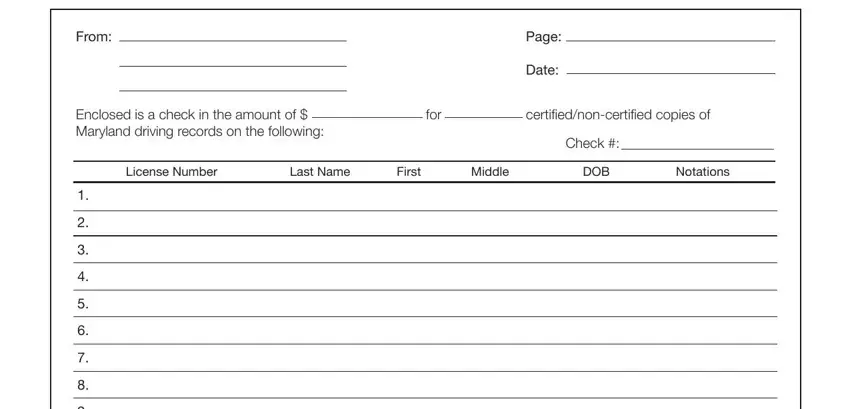Filling in section 1 in mva form request