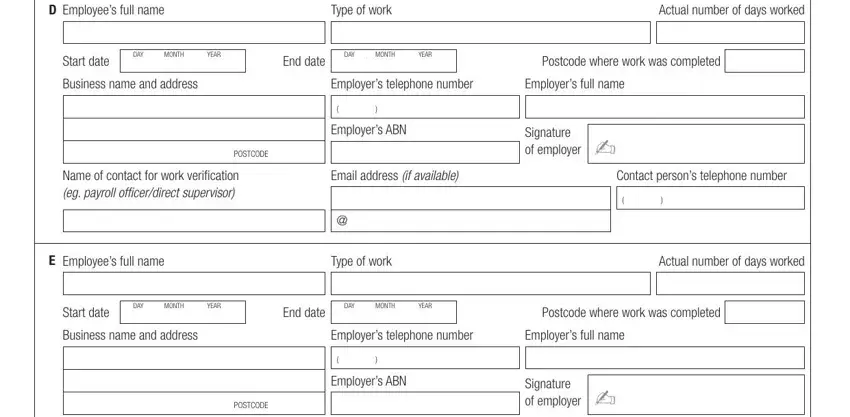 Writing part 4 in 1263 employment verification