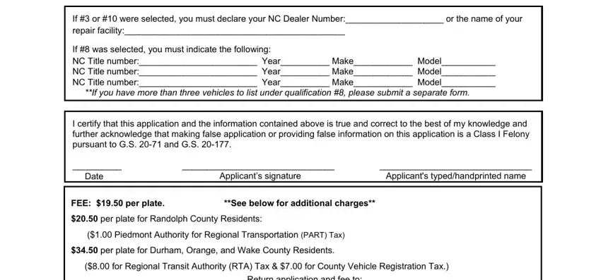 If  or  were selected you must, Date, and Applicants signature inside ncdmv mvr 16aa