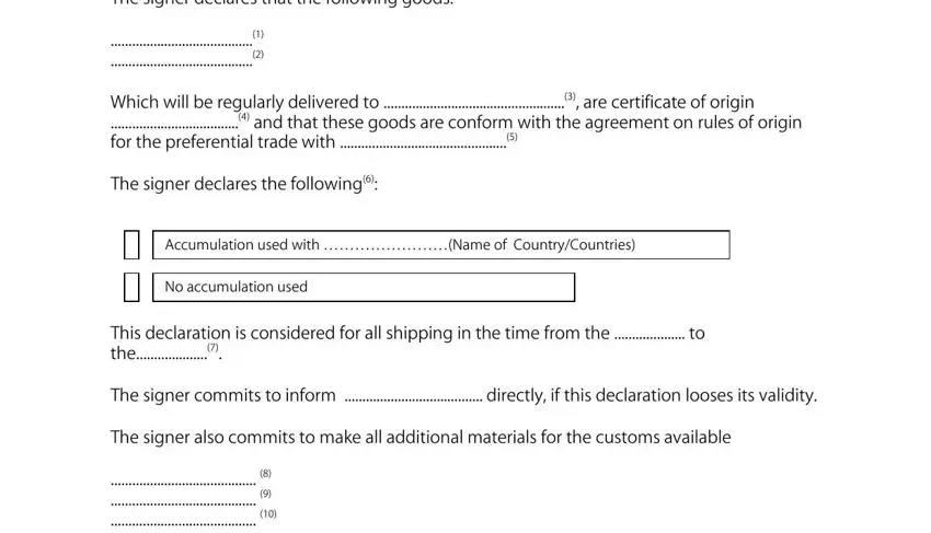 Part # 1 in completing long term supplier declaration vorlage