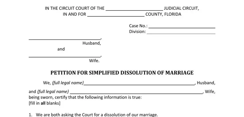 The right way to complete dissolution of marriage 12 901 b stage 1