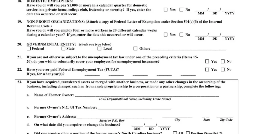 Filling out segment 4 of ncui 604 online