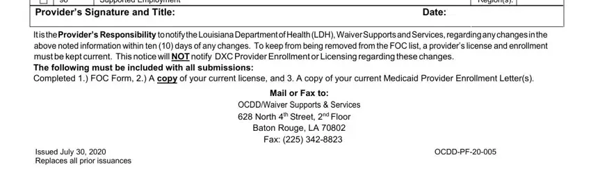 Louisiana Medicaid Freedom of Choice List Form conclusion process shown (part 3)