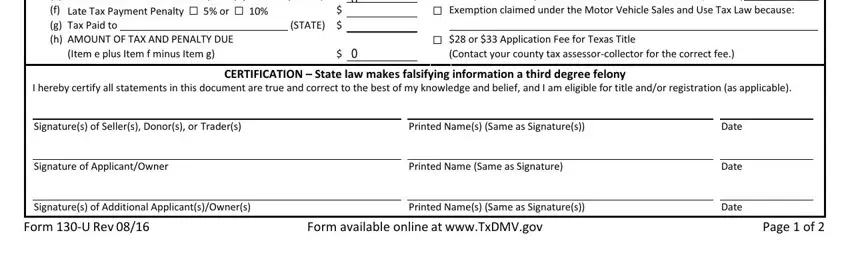 Form 130 U ≡ Fill Out Printable PDF Forms Online