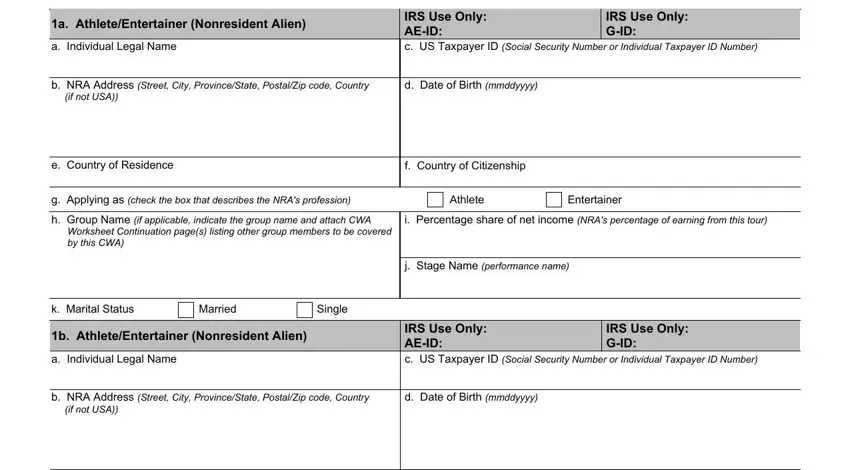 Filling out segment 3 in nonresident
