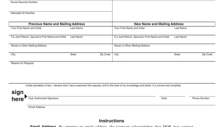 Filling out section 1 in Nebraska Form 22A