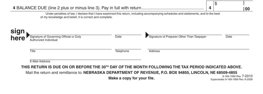 Stage no. 2 in submitting form 51c nebraska