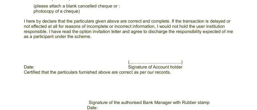 The right way to fill out neft mandate form sbi bank portion 2