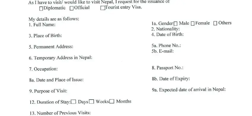 The way to complete how to nepal application step 1