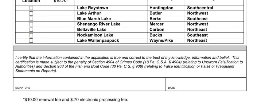 Filling out part 2 of pennsylvania permit throw application