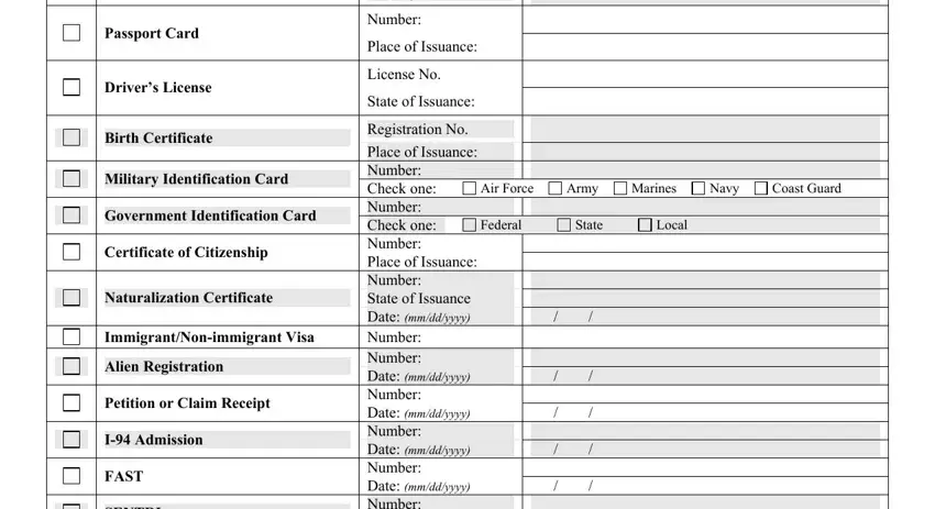 Military Identification Card, Birth Certificate, and Alien Registration inside TSA-901