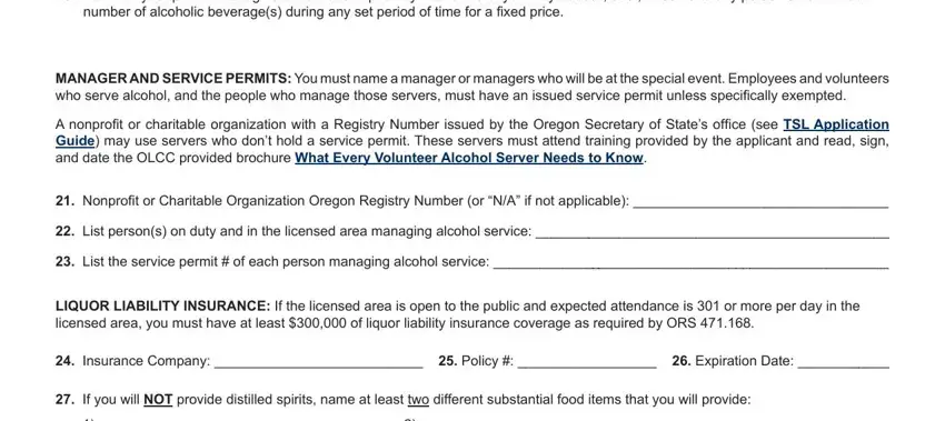 LIQUOR LIABILITY INSURANCE If the, number of alcoholic beverages, and A nonproﬁ t or charitable of Form 1 800 452 Olcc