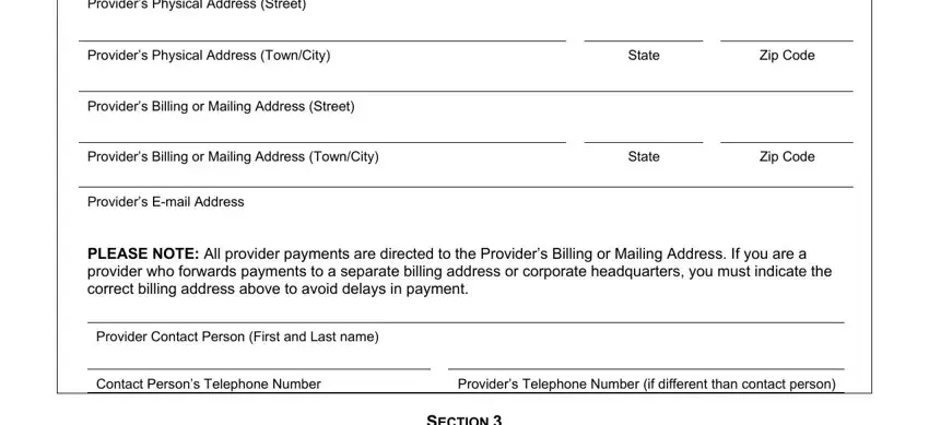 Zip Code, Zip Code, and Providers Email Address inside New Hampshire Form 2620