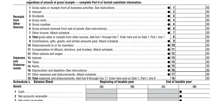 Filling out section 4 of california form 199