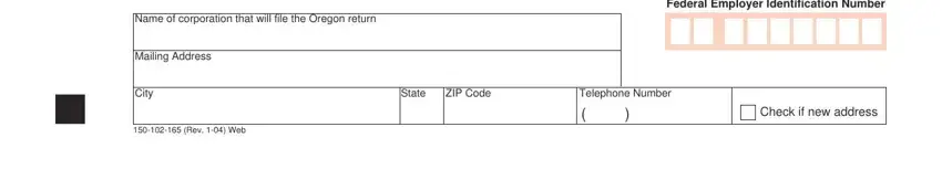 State, Check if new address, and Name of corporation that will file of Form 20 Ext