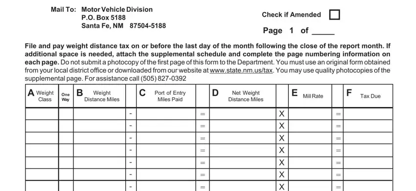 Simple tips to fill in how to file new mexico weight distance tax return part 1
