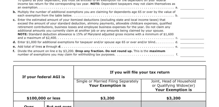 If you will file your tax return, Single or Married Filing Separately, and f Divide the amount on line e by in maryland mw507 form