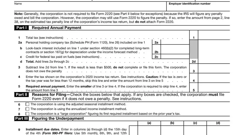 Best ways to fill in Form 2220 stage 1