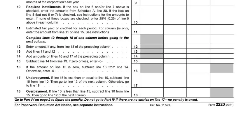 Guidelines on how to fill in Form 2220 part 2