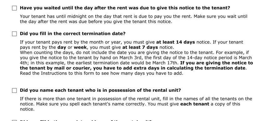Part # 1 for filling in landlord tenant act ontario forms