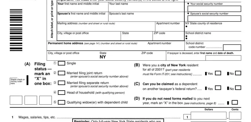 New York Form It 200 completion process clarified (portion 1)