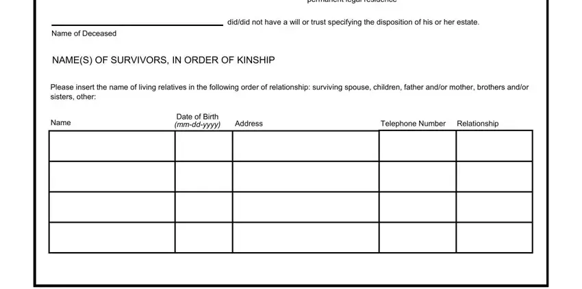 Next Of Kin Form Fill Out Printable PDF Forms Online