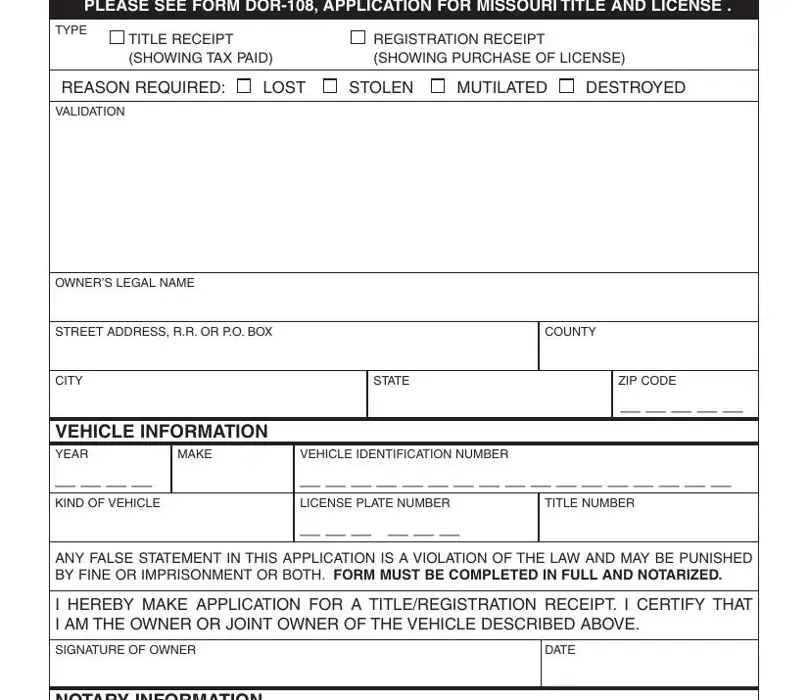Form 2519 Missouri Fill Out Printable PDF Forms Online