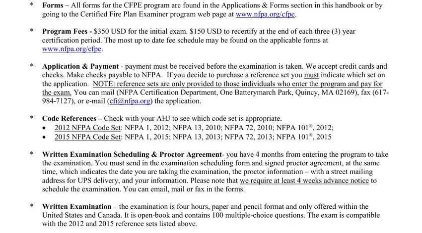 Stage no. 1 in filling in nfpa online training