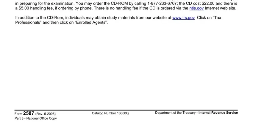 Form 2587 Fill Out Printable PDF Forms Online