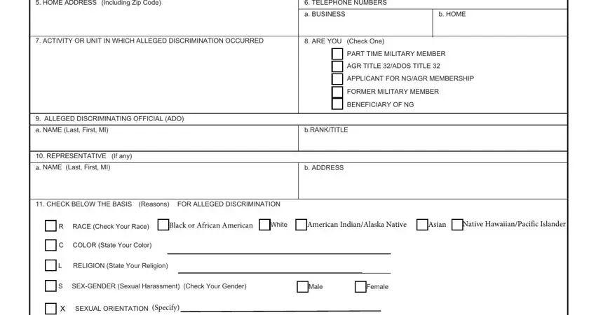 How to fill in 333 form template step 2