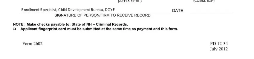 NOTE Make checks payable to State, PD  July, and Form in state of new hampshire criminal release form