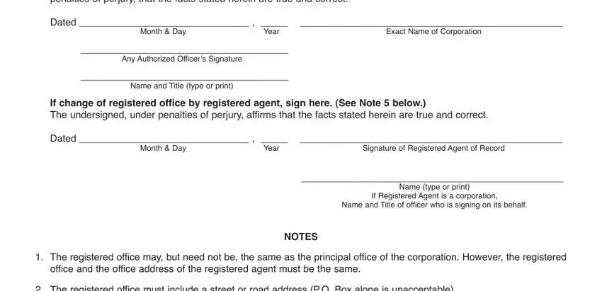 Name and Title of officer who is, Name type or print, and Any Authorized Officers Signature of form nfp 105 10 105 20