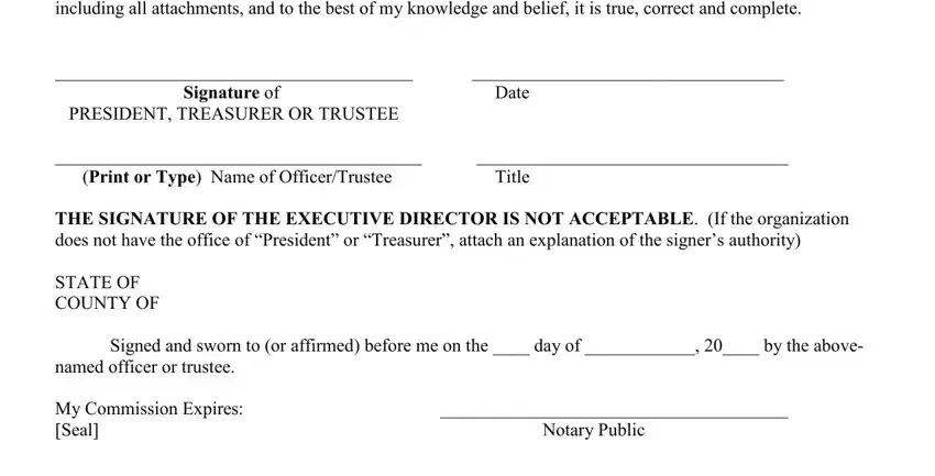 Title, Notary Public, and Date inside doj nh forms