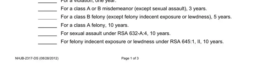 NHJBDS, For sexual assault under RSA A, and Page  of inside prosequi